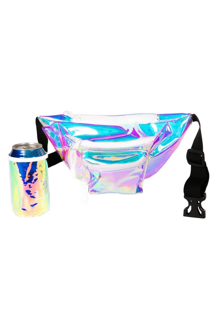 Tipsy Elves Iridescent Icon Fanny Pack With Drink Holder Spring 3 Tipsy Elves Iridescent Icon Fanny Pack With Drink Holder Spring