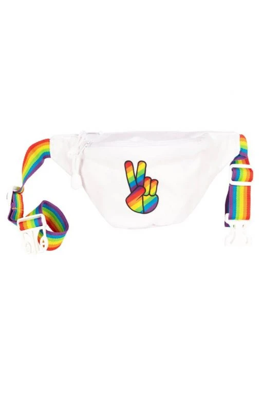 Tipsy Elves Rainbow Peace Fanny Pack Spring