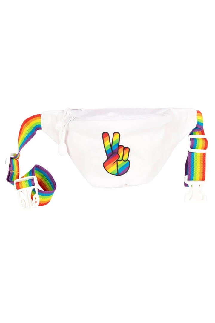 Tipsy Elves Rainbow Peace Fanny Pack Spring 3 Tipsy Elves Rainbow Peace Fanny Pack Spring
