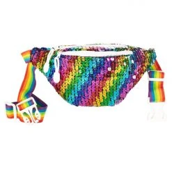 Tipsy Elves Rainbow Sequin Fanny Pack