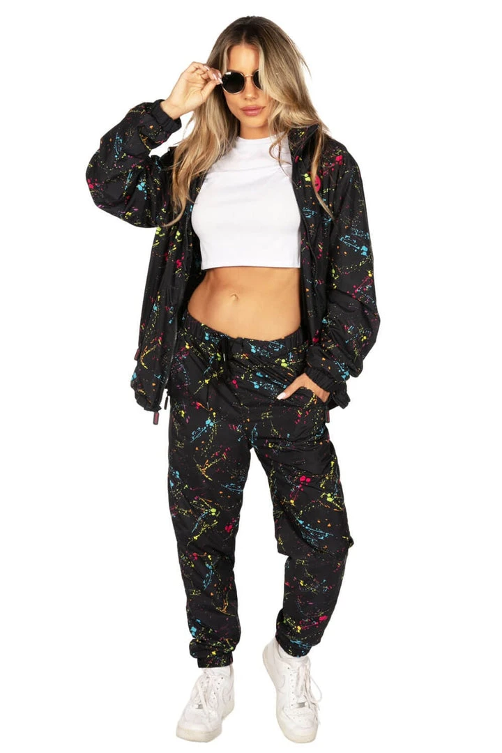 Tipsy Elves Women's Neon Nightcrawl Windbreaker Pants 7 Tipsy Elves Women's Neon Nightcrawl Windbreaker Pants