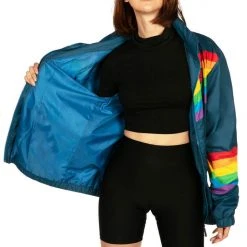Tipsy Elves Rainglow Windbreaker Jacket - Women's Cut