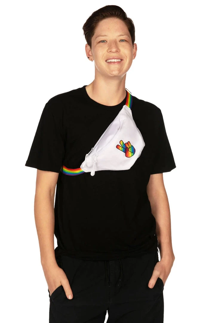 Tipsy Elves Rainbow Peace Fanny Pack Spring 6 Tipsy Elves Rainbow Peace Fanny Pack Spring