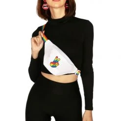 Tipsy Elves Rainbow Peace Fanny Pack Spring 9 Tipsy Elves Rainbow Peace Fanny Pack Spring