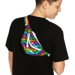 Tipsy Elves Rainbow Sequin Fanny Pack 10 Tipsy Elves Rainbow Sequin Fanny Pack