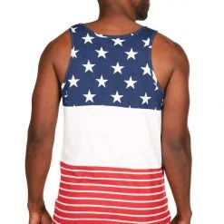 Tipsy Elves Men's USA Stripes Tank Top