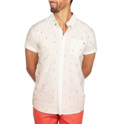 Tipsy Elves Spring Men's Keep Palm And Carry On Hawaiian Shirt