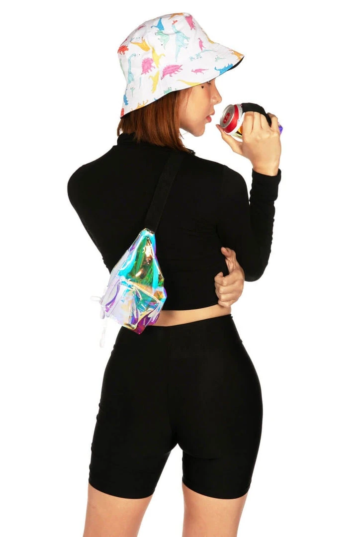 Tipsy Elves Iridescent Icon Fanny Pack With Drink Holder Spring 5 Tipsy Elves Iridescent Icon Fanny Pack With Drink Holder Spring