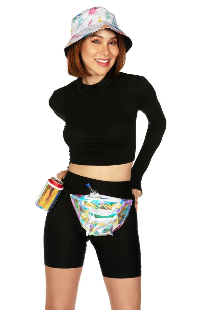 Tipsy Elves Iridescent Icon Fanny Pack With Drink Holder Spring 6 Tipsy Elves Iridescent Icon Fanny Pack With Drink Holder Spring
