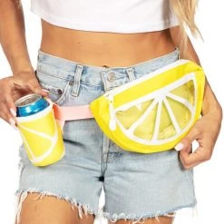 Tipsy Elves Lemon Spritzer 3D Fanny Pack With Drink Holder 7 Tipsy Elves Lemon Spritzer 3D Fanny Pack With Drink Holder