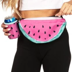 Tipsy Elves Watermelon 3D Fanny Pack With Drink Holder Fanny Packs