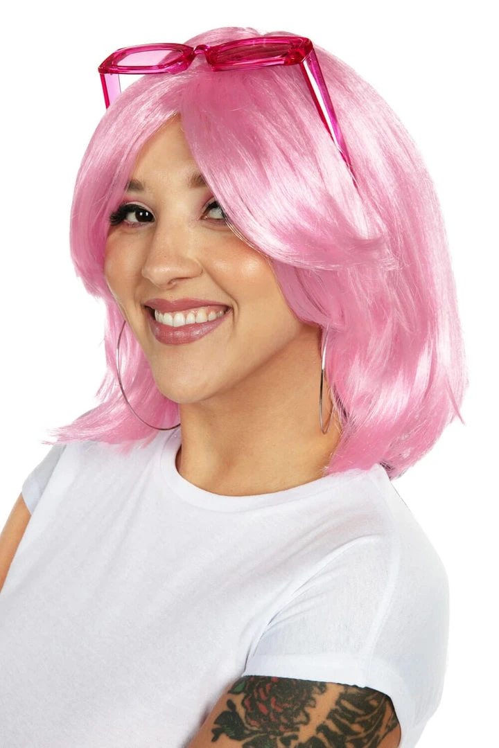 Tipsy Elves Short Pink Wig Holidays & Occasions 4 Tipsy Elves Short Pink Wig Holidays & Occasions