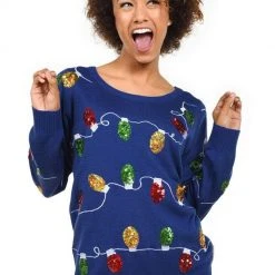 Tipsy Elves Women's Christmas Lights Ugly Christmas Sweater