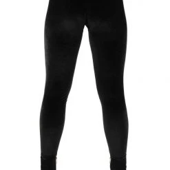 Tipsy Elves Women Black Velvet High Waisted Leggings