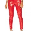 Tipsy Elves Red Sequin High Waisted Leggings
