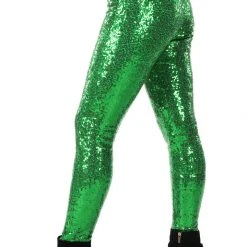 Tipsy Elves Green Sequin High Waisted Leggings Women