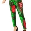 Tipsy Elves Red And Green Reversible Sequin High Waisted Leggings 2 Tipsy Elves Red And Green Reversible Sequin High Waisted Leggings
