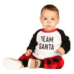 Tipsy Elves Kids & Baby Baby / Toddler Team Santa Pajama Set