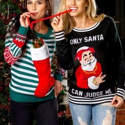Tipsy Elves Women's Stocking Stuffer Ugly Christmas Sweater 9 Tipsy Elves Women's Stocking Stuffer Ugly Christmas Sweater