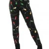Tipsy Elves Women Christmas Lights High Waisted Leggings