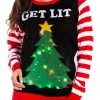 Tipsy Elves Women's Get Lit Light Up Ugly Christmas Sweater