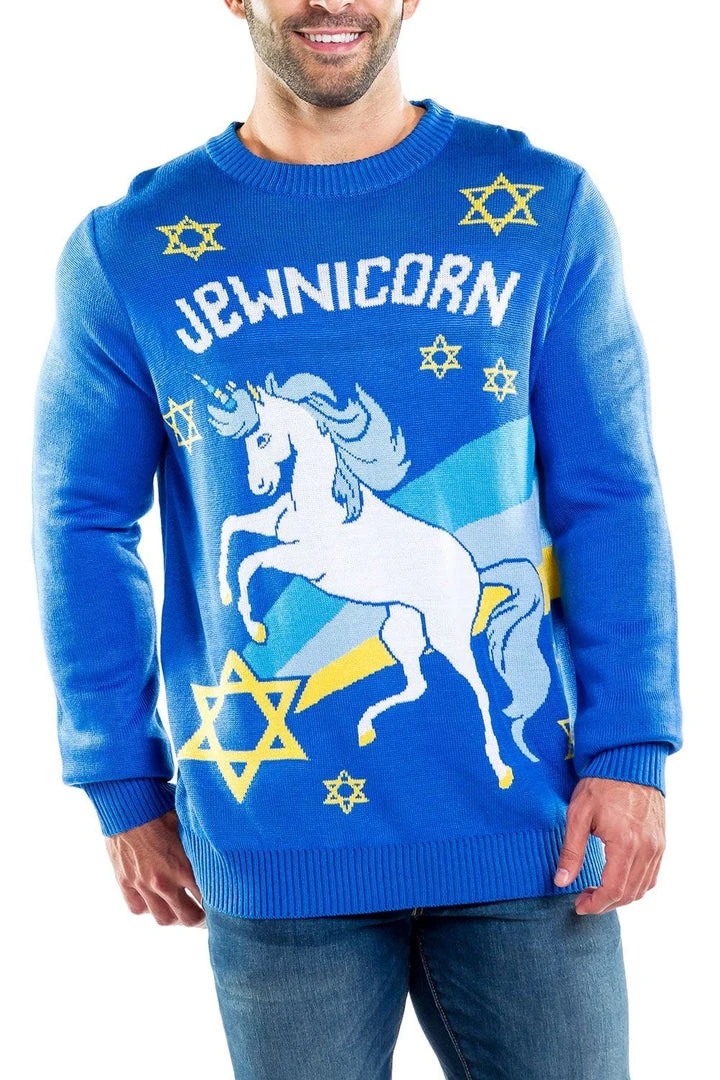 Tipsy Elves Men's Jewnicorn Sweater 3 Tipsy Elves Men's Jewnicorn Sweater