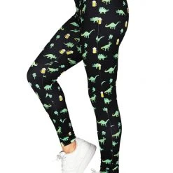 Tipsy Elves Women's Drinkosaurus Rex High Waisted Leggings