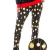 Tipsy Elves Gold Foil Ornament Leggings Women