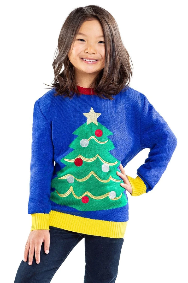 Tipsy Elves Boy's / Girl's Tacky Tree Ugly Christmas Sweater Kids & Baby 3 Tipsy Elves Boy's / Girl's Tacky Tree Ugly Christmas Sweater Kids & Baby