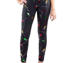 Tipsy Elves Women Christmas Lights Leggings