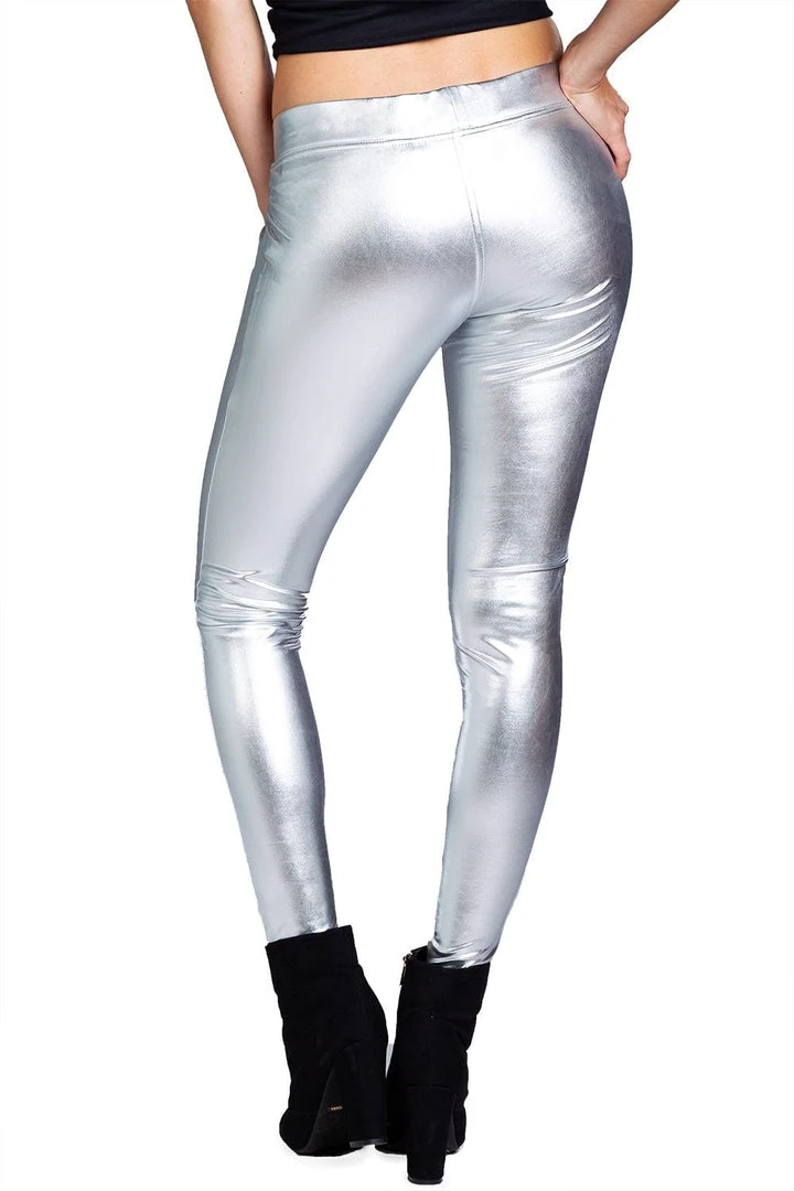 Tipsy Elves Silver Leggings 4 Tipsy Elves Silver Leggings
