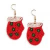 Tipsy Elves Beaded Mittens Earrings Women