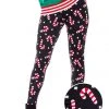 Tipsy Elves Women Candy Cane Leggings