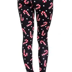 Tipsy Elves Women Candy Cane Leggings