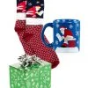 Tipsy Elves Santa Pooping In Chimney Mug & Socks Gift Set