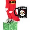 Tipsy Elves Ask Your Mom If I'm Real Mug & Socks Gift Set