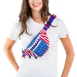 Tipsy Elves Freedom Fanny Pack W/ Drink Holder Patriotic