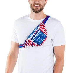 Tipsy Elves Freedom Fanny Pack W/ Drink Holder Patriotic