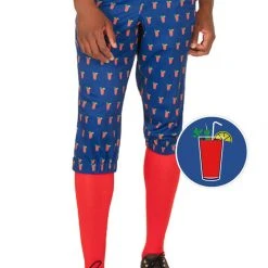 Tipsy Elves Men's Bloody Mary Golf Knickers With Red Golf Socks