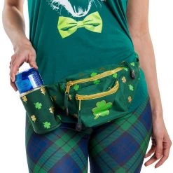 Tipsy Elves Green And Gold Clover Fanny Pack 10 Tipsy Elves Green And Gold Clover Fanny Pack
