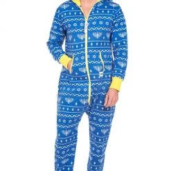 Tipsy Elves Men's Blue Hanukkah Jumpsuit