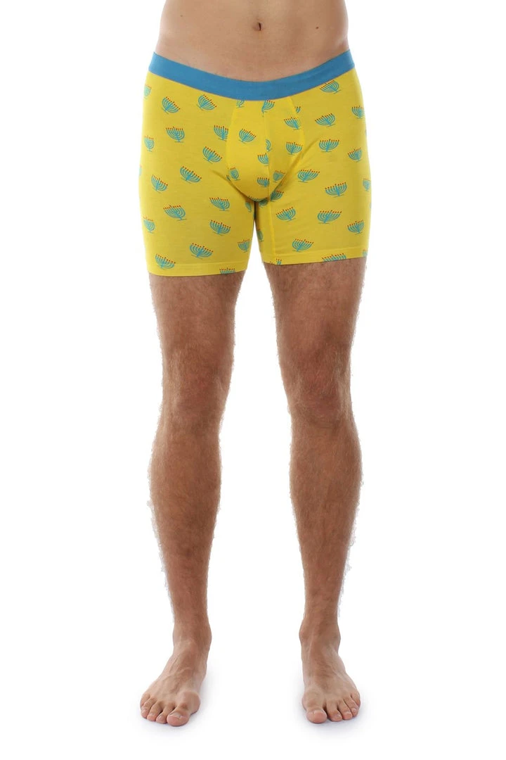 Tipsy Elves Men's Menorah Boxer Briefs 3 Tipsy Elves Men's Menorah Boxer Briefs