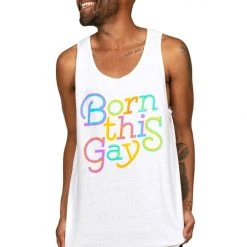 Tipsy Elves Born This Gay Tank Top - Men's Cut