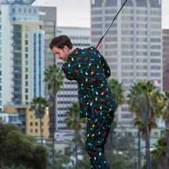 Tipsy Elves Men Tangle Wrangler Blazer W/ Tie