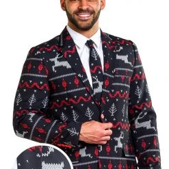 Tipsy Elves Men Rage Deer Blazer W/ Tie