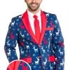 Tipsy Elves Reindeer Gains Blazer W/ Tie Men