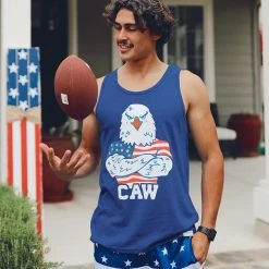 Tipsy Elves Men's Patriotic Caw Tank