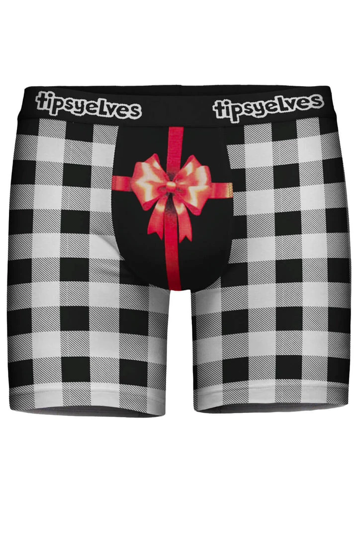 Tipsy Elves Men's Gift Wrapped Boxer Briefs 3 Tipsy Elves Men's Gift Wrapped Boxer Briefs