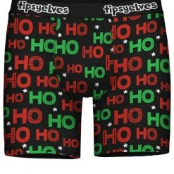 Tipsy Elves Men's Red And Green Ho Ho Ho Boxer Briefs