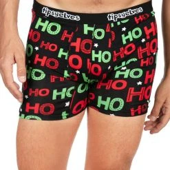 Tipsy Elves Men's Red And Green Ho Ho Ho Boxer Briefs
